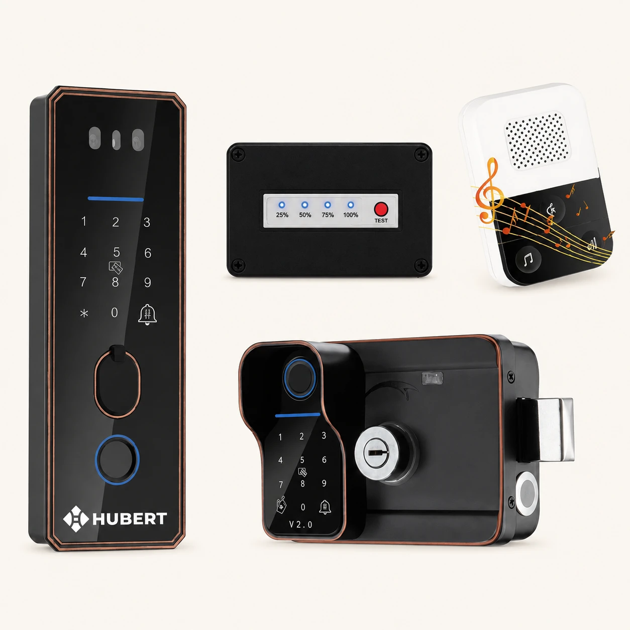 Khóa cổng điện tử Hubert Series EU HB CNI5F TITAN EU