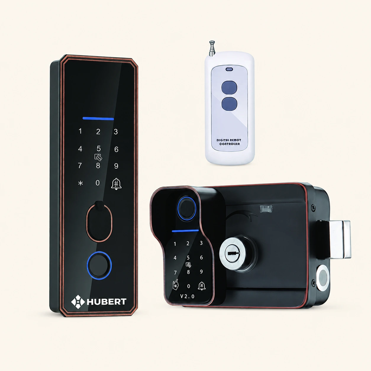 Khóa Cổng điện tử Hubert Series Luxury HB CC79 TITAN