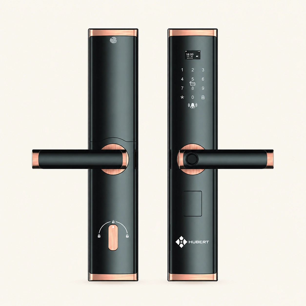 Khóa điện tử Hubert Series Luxury HB CG61 Copper