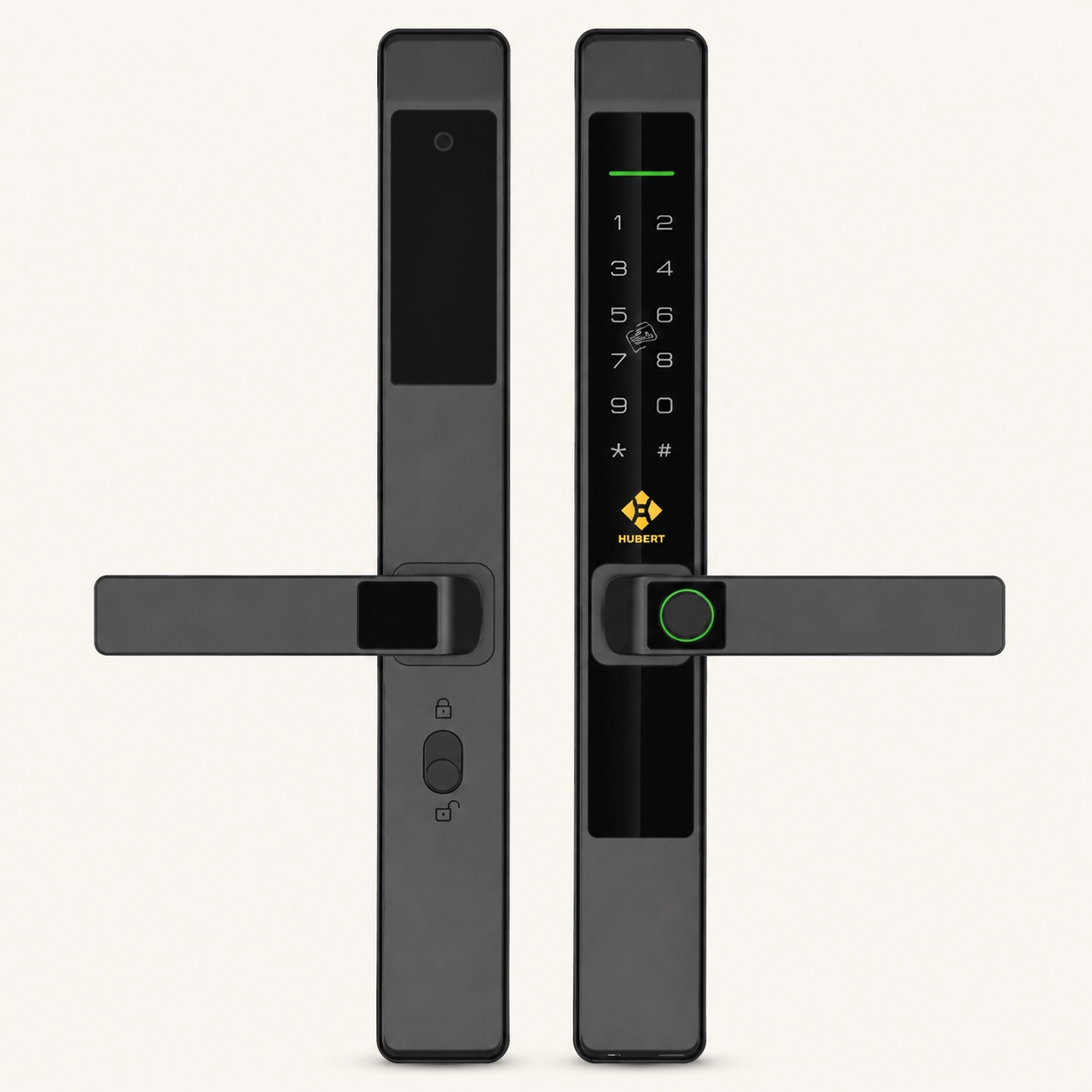 Khóa vân tay cửa nhôm Hubert HB CN39 Black
