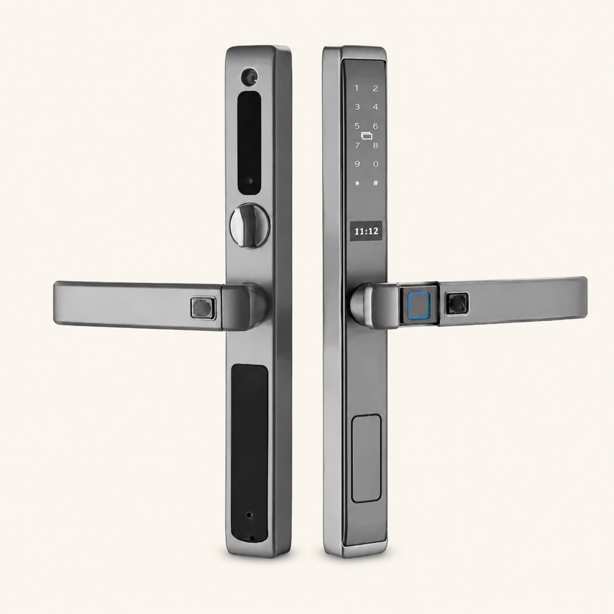 Khoá điện tử cửa nhôm Hubert HB CN77 Gray